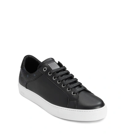 Mcm Women's Low Top Classic Sneakers In Leather In Black