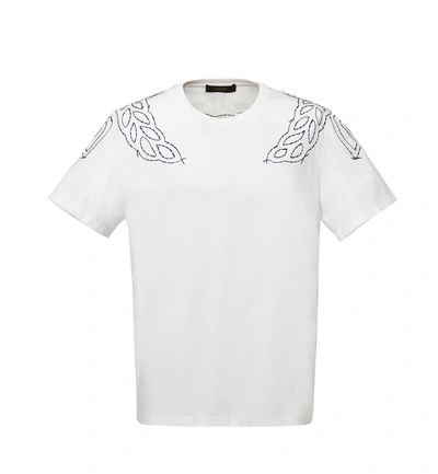 Mcm Men's Laurel Stitch T-shirt In Ivory