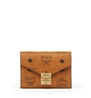 Mcm Patricia Three Fold Wallet In Visetos In Cognac