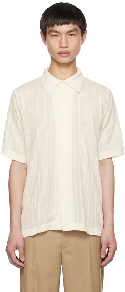 Séfr Suneham Embroidered Cotton-voile Shirt In Bianco