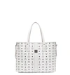 Mcm Reversible Liz Shopper In Visetos In White