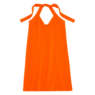 Vilebrequin Women Ready To Wear - Women Short Halter Terry Cloth Dress Solid - Dress - Lobee In Orange