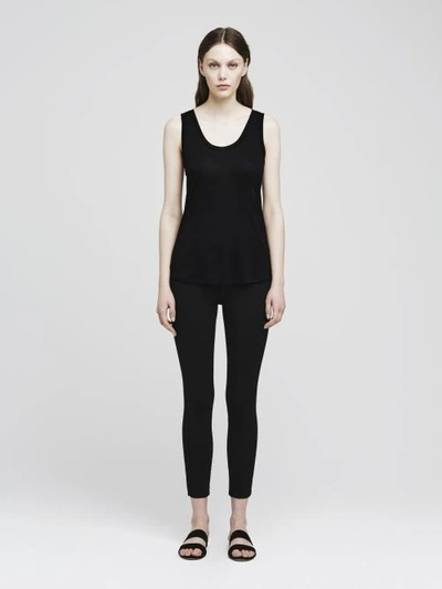 L Agence Perfect Sleeveless Tee In Black
