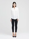 L Agence L'agence Bianca Silk Shirt In Ivory