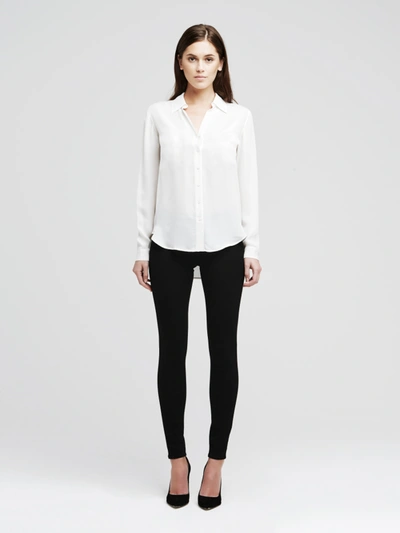 L Agence Nina Blouse In Ivory