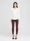 L Agence Adelaide Leather Jean In Wine