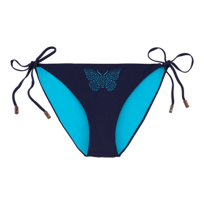 Vilebrequin Women Swimwear - Butterflies Laser Cut Bikini Brief - Swimming Trunk - Flore In Blue