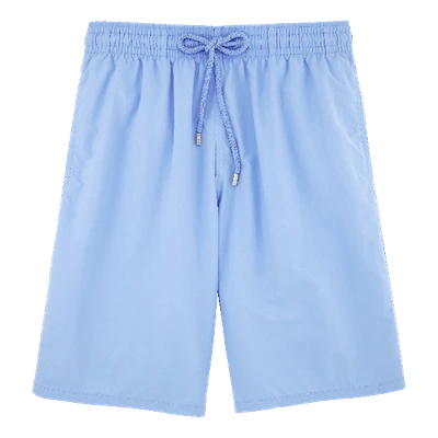 Vilebrequin Okoa Solid Swim Trunks In Blue