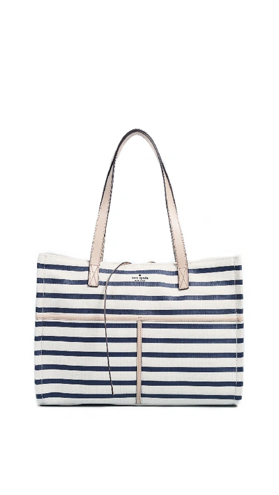 Kate Spade Washington Square Mega Sam Canvas Tote Blue In Rich Navy Stripe ModeSens