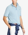 Polo Ralph Lauren Custom Slim Fit Mesh Short Sleeve Polo Shirt In Light Indigo