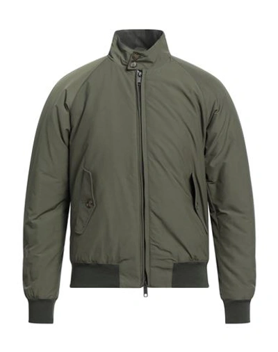 Baracuta High-neck Flap-pockets Windbreaker In Green