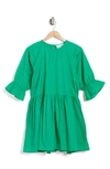 Maisie Lex Puff Sleeve Dress In Green