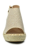 Catherine Catherine Malandrino Cirkly Espadrille Wedge Sandal In Gold Shimmer