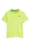 Under Armour Kids' Performance Polo In Lime Surge / Black