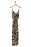 Lush Knit Maxi Dress In Olive-brown