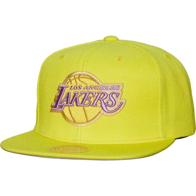 Mitchell & Ness Men's  Gold Los Angeles Lakers Hardwood Classics Soul Pastel Snapback Hat