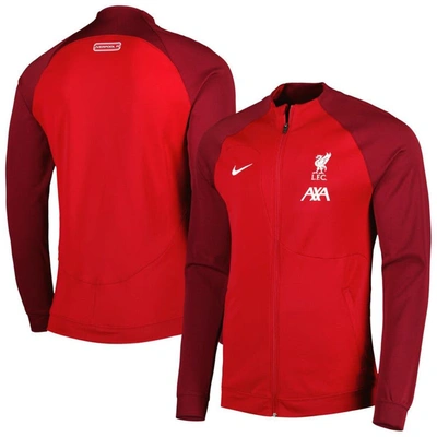 Nike Red Liverpool Academy Pro Anthem Raglan Performance Full-zip Jacket
