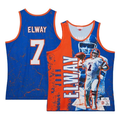 Mitchell & Ness John Elway Royal Denver Broncos 1994 Player Burst Tank Top