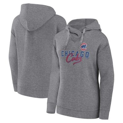 Profile Heather Gray Chicago Cubs Plus Size Pullover Hoodie