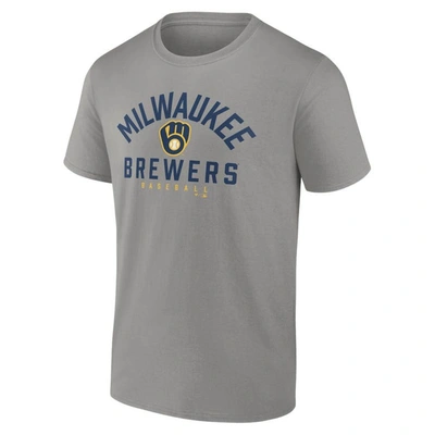 Fanatics Branded Navy/gray Milwaukee Brewers Player Pack T-shirt Combo Set In Navy,gray