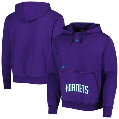 Jordan Brand Purple Charlotte Hornets Courtside Statement Edition Pullover Hoodie