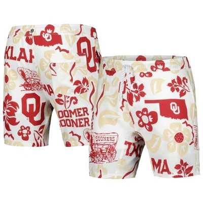 Wes & Willy Men's  White Oklahoma Sooners Tech Swimming Trunks