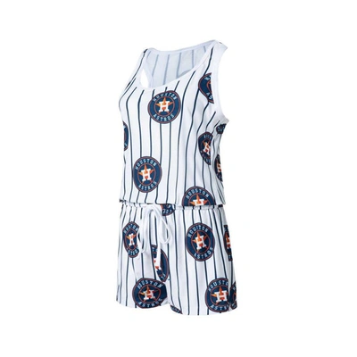 Concepts Sport White Houston Astros Reel Pinstripe Knit Romper