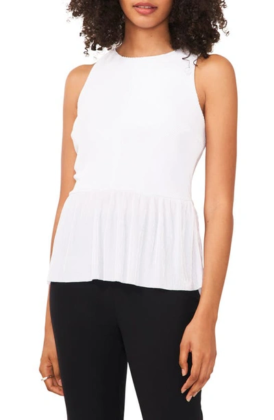 Halogen Sleeveless Peplum Top In Bright White