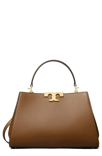 Tory Burch Eleanor Leather Satchel In Moose