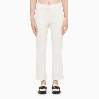 Department 5 White Boot-cut Trousers