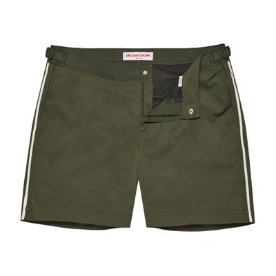 Orlebar Brown Bulldog Stretch-cotton Mid-length Swim Shorts In Palm