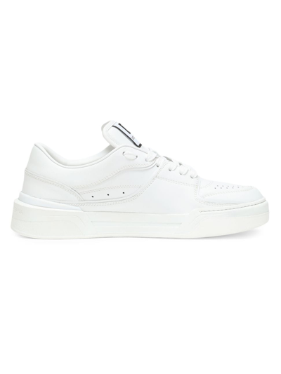 Dolce & Gabbana Calfskin Nappa New Roma Sneakers In White