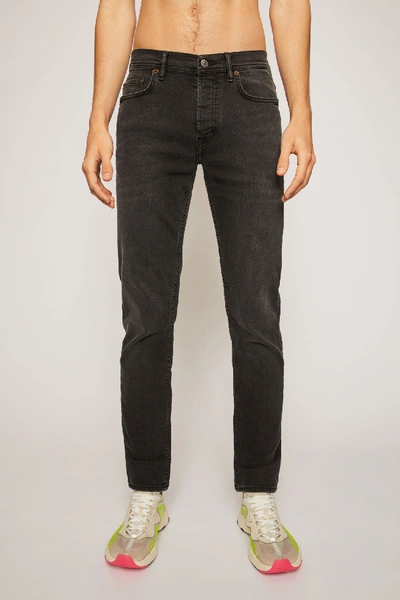 Acne Studios River Used Blk3 Color In Slim Tapered Fit Jeans