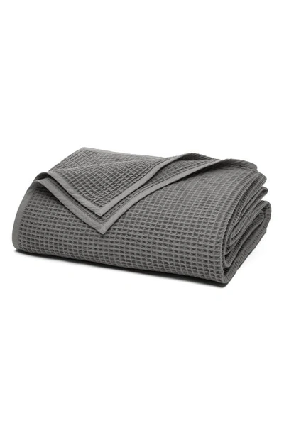 Boll & Branch Waffle Organic Cotton Blanket In Stone