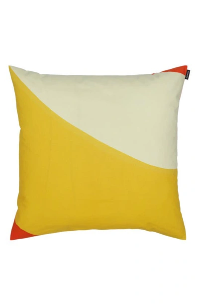 Marimekko Savanni Cotton Accent Pillow Cover In Yellow/ Red Multi