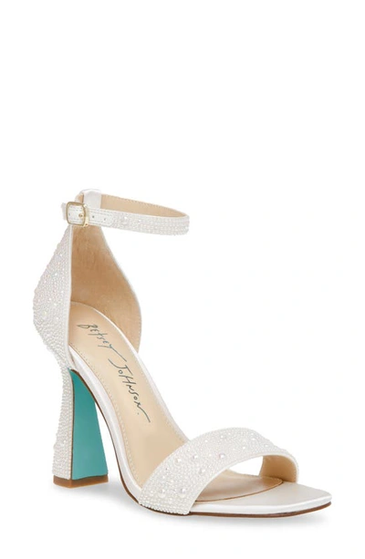 Betsey Johnson Dani Ankle Strap Sandal In Pearl