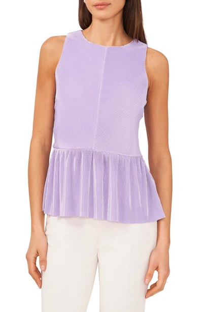 Halogen Sleeveless Peplum Top In Purple Rose