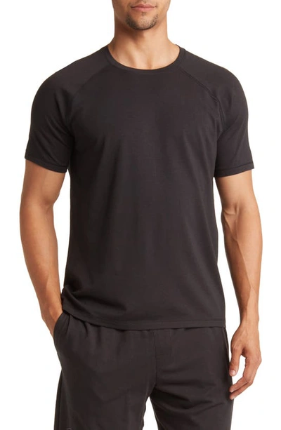 Tommy John Pajama T-shirt & Shorts In Black