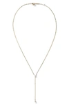 Lana Double Diamond Y-necklace In Yellow Gold