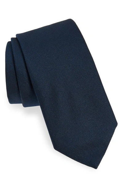 Hugo Boss Solid Navy Silk Tie