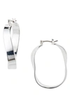 Madewell Twisty U-hoop Earrings In Polished Silver