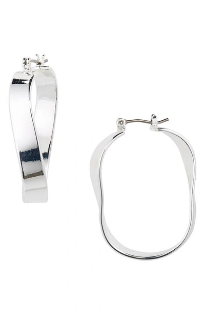 Madewell Twisty U-hoop Earrings In Polished Silver