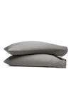 Boll & Branch Set Of 2 Signature Hemmed Pillowcases In Stone