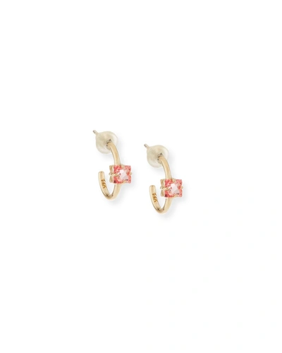 Kalan By Suzanne Kalan 14k Salmon Topaz Hoop Earrings