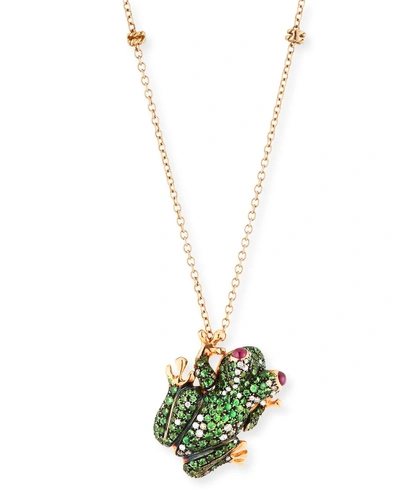 Roberto Coin 18k Pave Frog Pendant Necklace