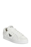 Prada Lane Leather Low-top Sneakers In White