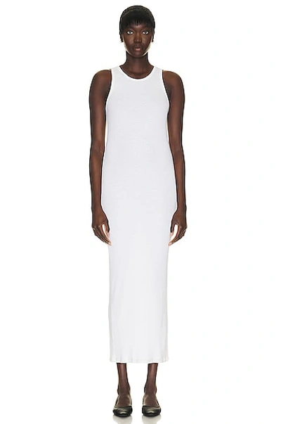 The Row Tikea Sleeveless Rib Maxi Dress In Optic White