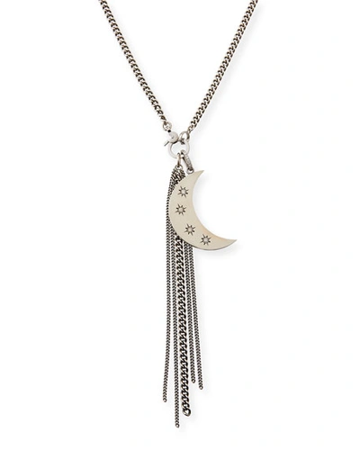 Sheryl Lowe Diamond Star & Crescent Fringe Necklace, 34"