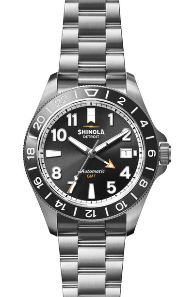 Shinola Monster Gmt Automatic Bracelet & Webbing Strap Watch, 40mm In Black