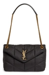 Saint Laurent Small Loulou Puffer Shoulder Bag In 1000 Nero